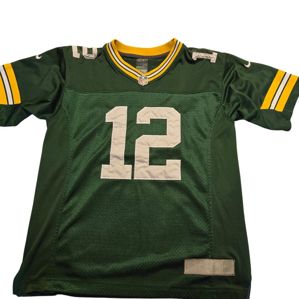 Reebok NFL "On Field" Packers jersey 12  Aaron Rodgers Youth size large 14/16